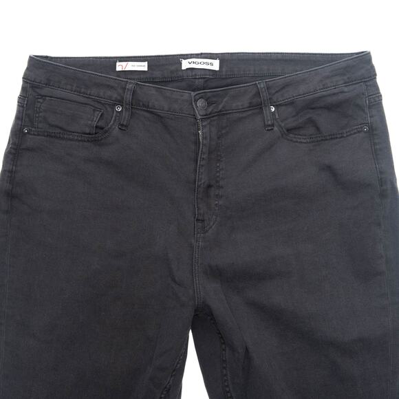 Vigoss Black High Rise Twisted Split Leg Jeans Size 22 - Picture 3 of 13